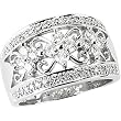 14K White Gold Diamond Ring/Band - 0.75 Ct.