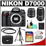 Nikon D7000 Digital SLR Camera Body with 18-55mm VR & 55-300mm VR DX AF-S Z ....