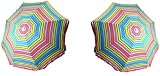 Rio Brands 6ft Multi Colored Beach Umbrella - Set of 2