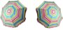 Rio Brands 6ft Multi Colored Beach Umbrella - Set of 2 (Color combinations may vary but the two umbrellas will be matching)
