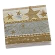 Silver And Gold Beverage Napkins - Pack of 16