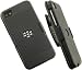 Black Rubberized Hard Case + Belt Clip Holster Stand For Blackberry Z10 Phone