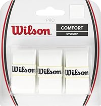 Wilson Tennis Racquet Pro Over Grip, White, Pack of 3
