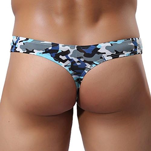 JAC Men's Sexy Fashion Design Camouflage Slip Briefs Red L