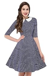 Polka Dot Print Vintage  Dress