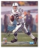 Peyton Manning Indianapolis Colts - Super Bowl XLI - Autographed 8x10 Photograph with Happy Holidays Inscription