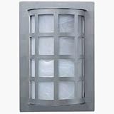 100 Outdoor Lighting Wall Fixture in Stainless Steel & White Glass