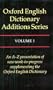 Oxford English Dictionary Additions Series, Vol. 1