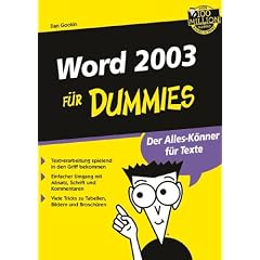 Word 2003 für Dummies (Fur Dummies) (Taschenbuch)