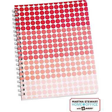 Martha Stewart Home OfficeTM with AveryTM Geometric Notebook, Red, 8-1/2