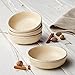 Rachael Ray Cucina Dinnerware 4-Piece Stoneware Fruit Bowl Set, Almond Cream
