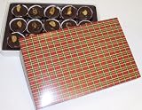 Scott's Cakes 1 lb. Dark Chocolate Walnut Cluster in a Christmas Plaid Box
