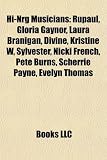 Hi-Nrg Musicians: Rupaul, Gloria Gaynor, Laura Branigan, Divine, Kristine W, Sylvester, Nicki French, Pete Burns, Scherrie Payne, Evelyn