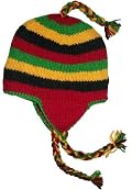 Authentic Soul Wool Ear Flap Sherpa Rasta Ski Knit Hat Beanie Mens Womens