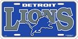 Detroit Lions Metal Nfl Sport License Plate Wall Sign Tag