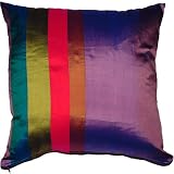 Lavender Multi Stripe Thai Silk Pillow