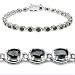 6.75 Carat Genuine Blue Sapphire .925 Silver Bracelet