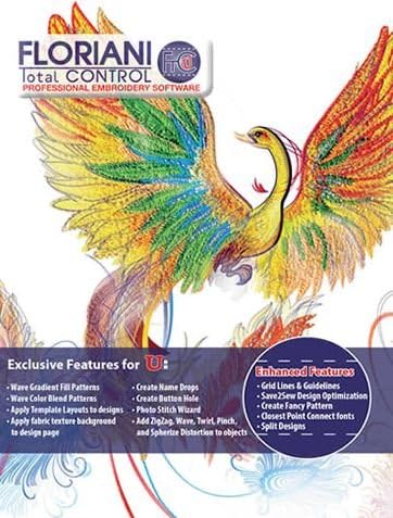 Floriani Total Control U Professional Digitizing Embroidery Software