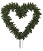 22" Green Pine Artificial Heart Shape Wreath with Ground Stakes - Unlit