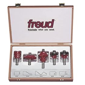 Freud 95-100 5-Piece Cabinet Door Bit Set with 99-510 Panel Bit