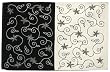 Embroidered Chenille 100% Cotton Black and White Rug 2 X 3