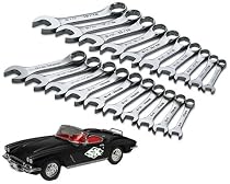 SK 86250C 20 Piece SuperKrome Fractional/Metric Short Combination Wrench set with Limited Edition 1962 Corvette Muscle Car