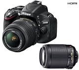 View NIKON D5100 + AF-S VR DX 18-55 mm Lens + AF-S VR DX 55-200 mm Lens + 16 GB SDHC Memory Card + SLR Camera Case – 15x11x14.5 cm (Entry-level SLR cameras bundle pack) NIKON D5100 + AF-S VR DX 18-55 mm Lens + AF-S VR DX 55-200 mm Lens + 16 GB SDHC Memory Card + SLR Camera Case – 15x11x14.5 cm (Entry-level SLR cameras bundle pack) Picture