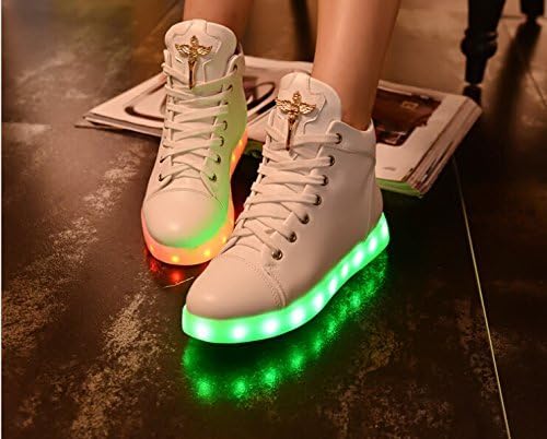 Lanarea Women's LED Lighth Up Flashing High Top Athletic Shoes Sneaker 8