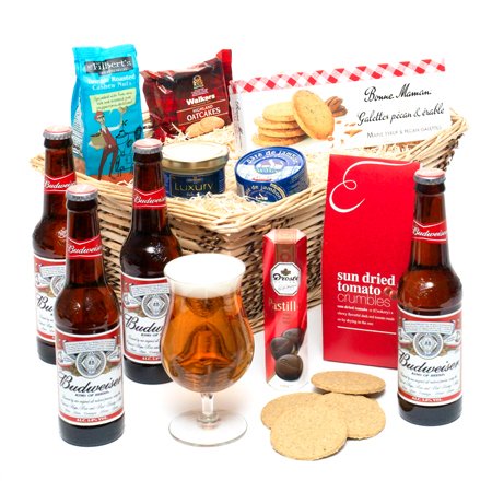 budweiser basket - beer hamper