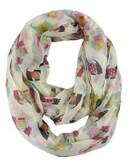 Apparel: Nexxgen Fashion Designer Infinity Loop Scarf for Women- 30 Variations, Animal Print, American Flag, Red Black Blue Pink White etc. (Scottie- Wheat)