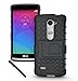 LG Leon LTE Case Cover Accessories - Tough Rugged Dual Layer Protective Case with Kickstand for LG Leon LTE / LG Leon C40 - Black