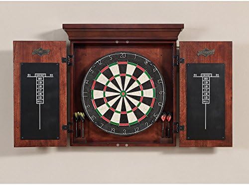 American Heritage Athos Dart Board Cabinet Set