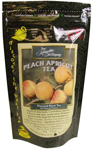 Peach Apricot Black Tea ~ Discovery Loose Tea Pack 100 gr 3.5 oz with Disposable reusable... by Metropolitan Tea