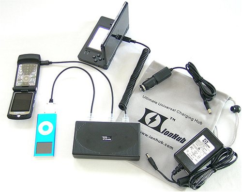 Multi Travel Charger for Apple iPhone/iTouch/iPod/Video/Nano, Motorola Razr V3/slvr L7/l6 and Nintendo DS Lite, All-in-one Travel Charger By Ionhub