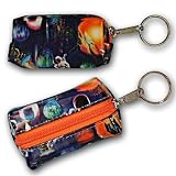3D Lenticular Key Chain, Key Ring, Lipstick Case, Coin Purse, Changing Image Pattern , 3-D Space Walk, Blue, Stars, R-217-Globi