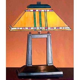 Meyda Tiffany 26004 Desk Lamp, Mahogany Bronze Finish with Stained
