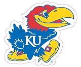 Kansas Jayhawks Glass Tatz Mini-Cutz Window Decal