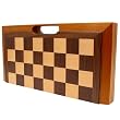 Deluxe Wooden Chess, Checker and Backgammon Set Brown