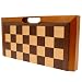 Deluxe Wooden Chess, Checker and Backgammon Set Brown