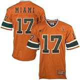 Miami Hurricanes #17 Orange All Time Jersey