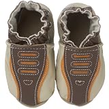 Robeez Soft Soles Sporty Slip On (Infant/Toddler/Little Kid),Taupe,0-6 Months (1-2 M US Infant)