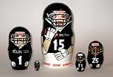 Texas Tech Red Raiders * Alamo Bowl Champions * NCAA Football or any team Russian Nesting doll 5 pcs / 6 in * ncaa.TX.tchRdRaid