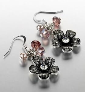 Flower Cluster Drop Earrings
