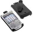 Blackberry Curve 8310 Swivel Rotating Belt Clip Cell Phone Holster - Black Hard Plastic Holster Clip