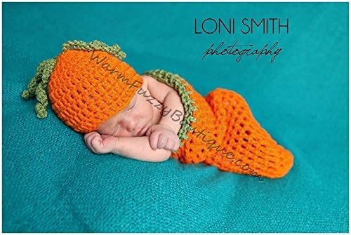 Newborn Pumpkin Carrot Hat Cocoon Set