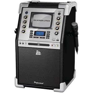 Singing Machine SMG-903CD/CD+G Karaoke System with USB and SD/MMC Card Slot Plus Rear Projection Speaker, Black