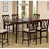 Cherry Finish Solid Wood Counter Height Dining Table
