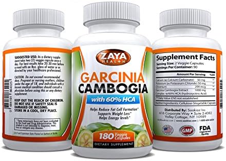 Garcinia Cambogia ★180 Capsules (90 Day Supply) -100% Pure Garcinia Cambogia Extract with HCA Extra Strength-All Natural Appetite Suppressant, carb blocker, Weight Loss Supplement