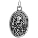 Sterling Silver St. Nicholas The Wonderworker (Santa Claus) Oval-shaped Medal, 7/8" (23mm) tall