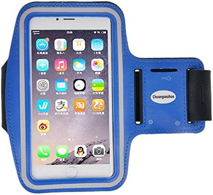 For iphone 6 plus Armband,Chuanganzhou Outside Sports Armband Case for iPhone 6 Plus 5.5inch Water Resistant + Sweat Proof + Key Holder,Also Compatible for iPhone 5S 5C 5 4S 4, For Samsung Galaxy S5 S4 S3 (Blue 1)
